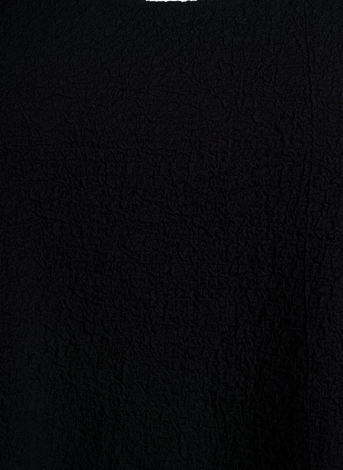 Top bez rekaw&oacute;w z tekstura, Czarne, Packshot image number 2