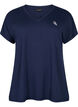 Luzna koszulka treningowa z dekoltem w szpic, Niebieskie, Packshot image number 0