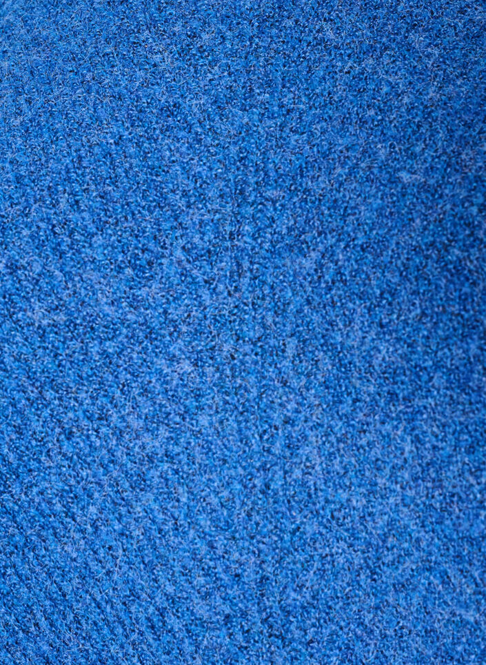 Dzianinowy sweter ze skosnym wzorem i raglanowymi rekawami, Niebieskie, Packshot image number 2
