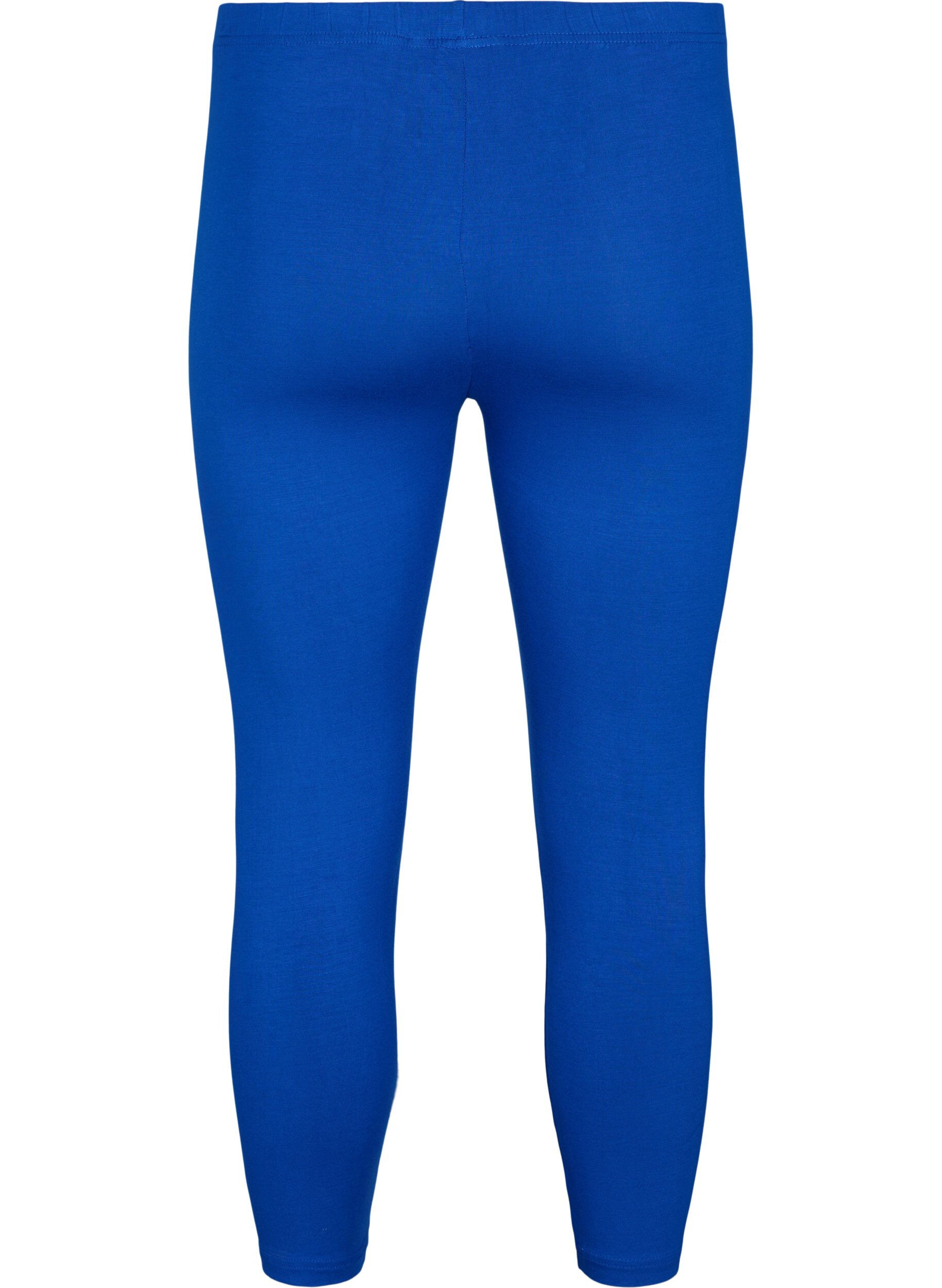Zizzi3/4-length wiskozowe legginsy w stylu basic, Niebieskie, Packshot image number 1