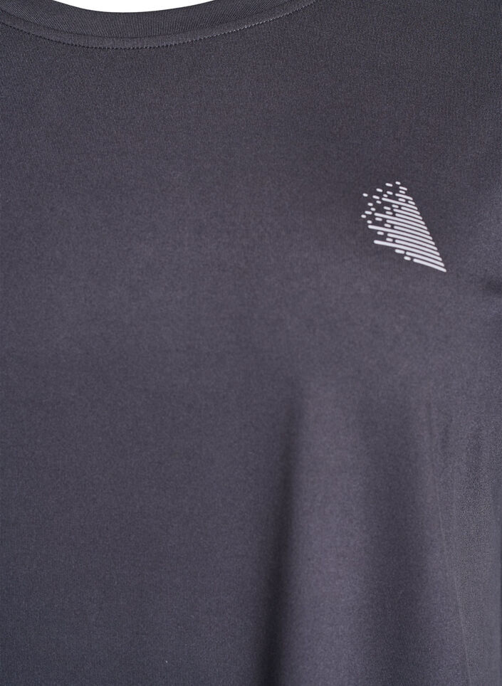 Koszulka treningowa w jednolitym kolorze, Ciemnoszary, Packshot image number 2