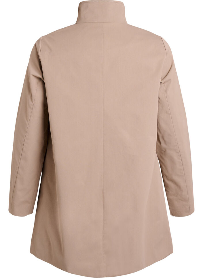 Wodoodporna kurtka wiosenna o kroju w ksztalcie litery A, Szary, Packshot image number 1