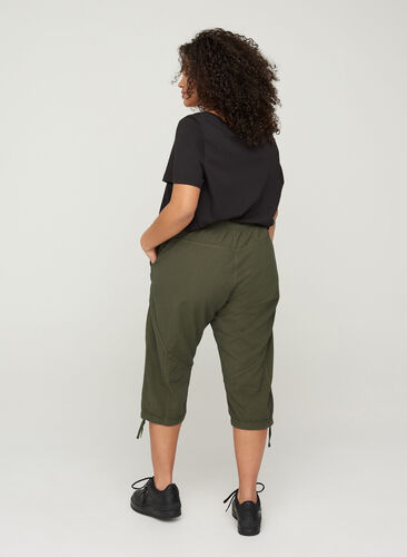 Bawelniane spodnie o luznym kroju, Ivy Green, Model image number 1