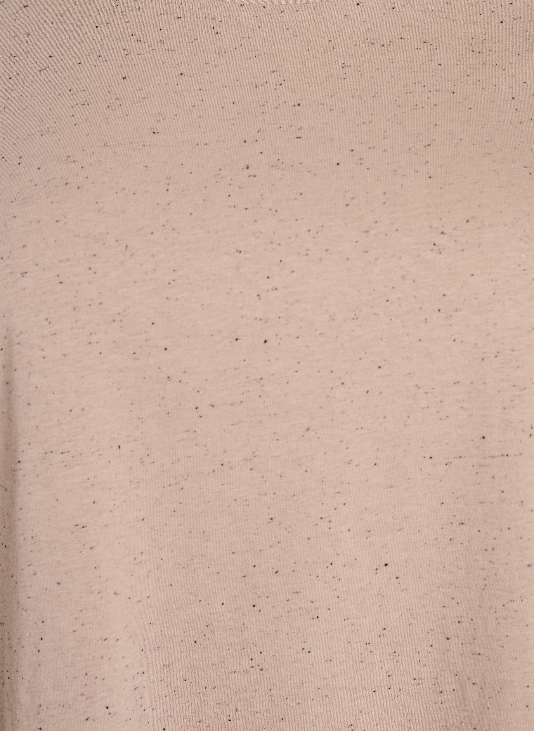 Zizzi Bawelniana koszulka z okraglym dekoltem, Beżowy, Packshot image number 2