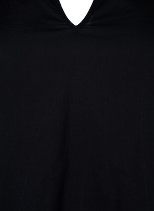 Bluzka z dlugim rekawem z ozdobnymi detalami, Black, Packshot image number 2