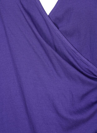 Bluzka z wiskozy w stylu kopertowym z dlugim rekawem, Prism Violet, Packshot image number 2
