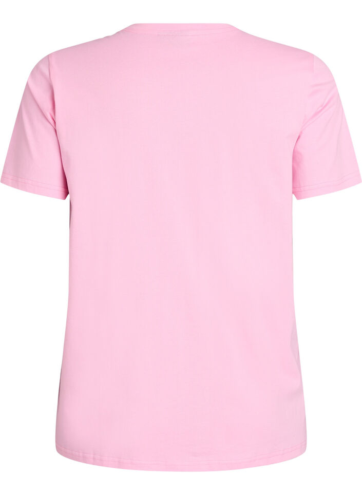 Koszulka bawelniana z haftowanym tekstem, Biały, Packshot image number 1