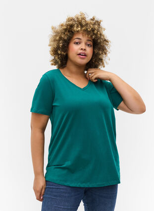 Koszulka typu basic, Teal Green, Model image number 0