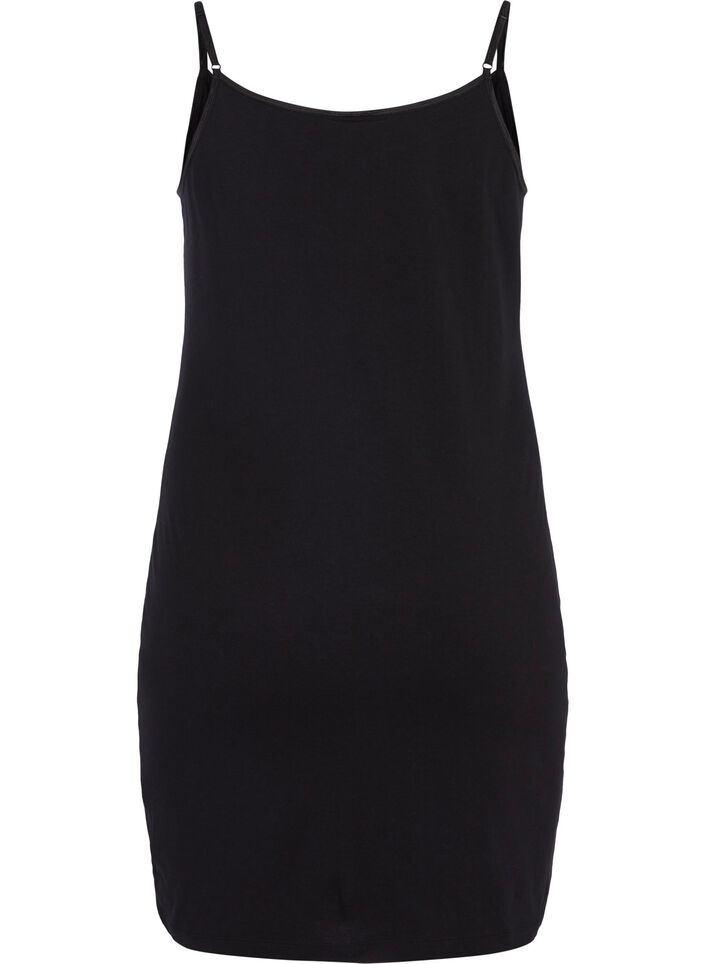 Dlugi top typu basic z bawelny, Czarne, Packshot image number 1