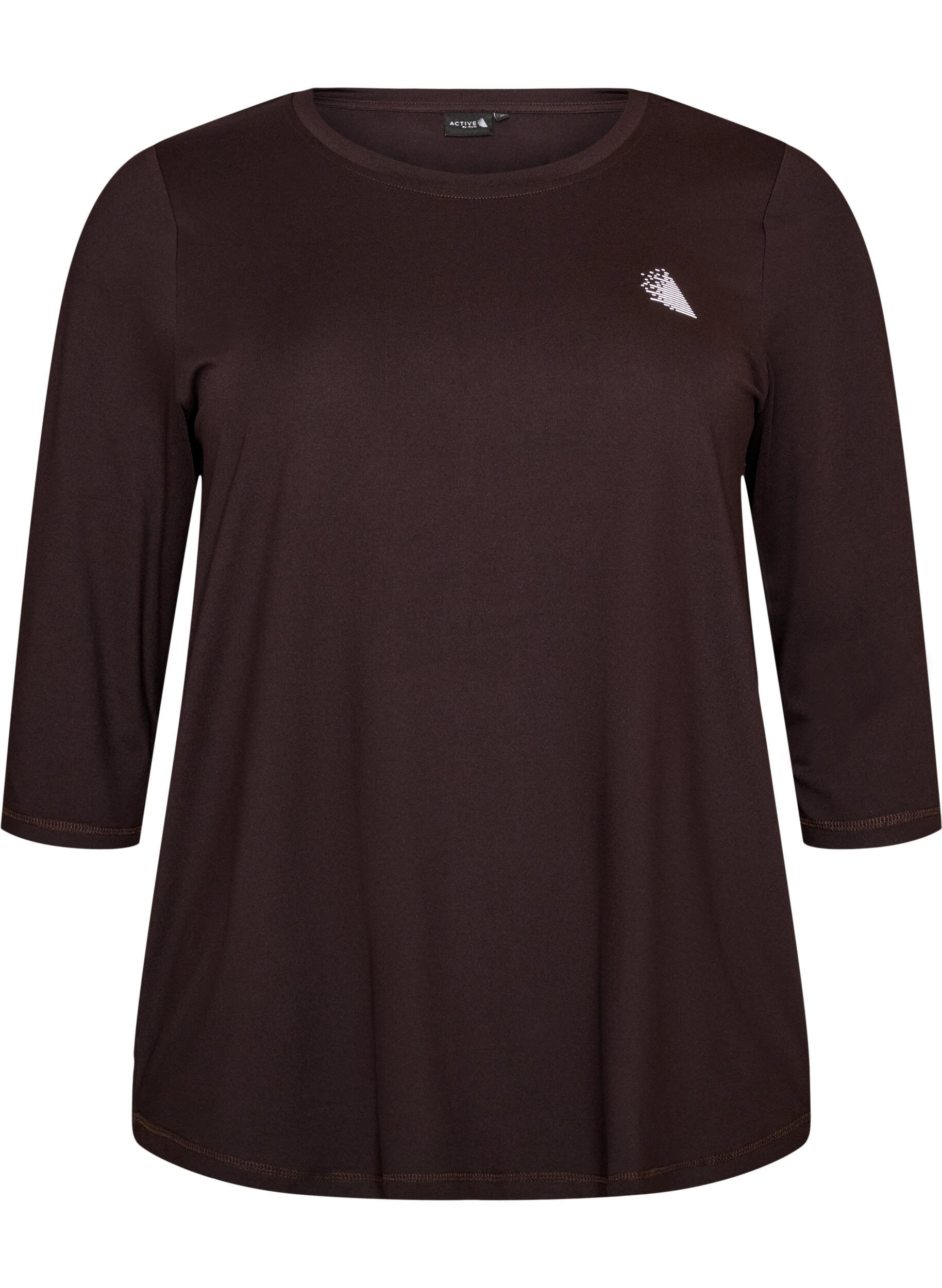 ZizziSportowy top z rekawami 3/4, Brown, Packshot image number 0