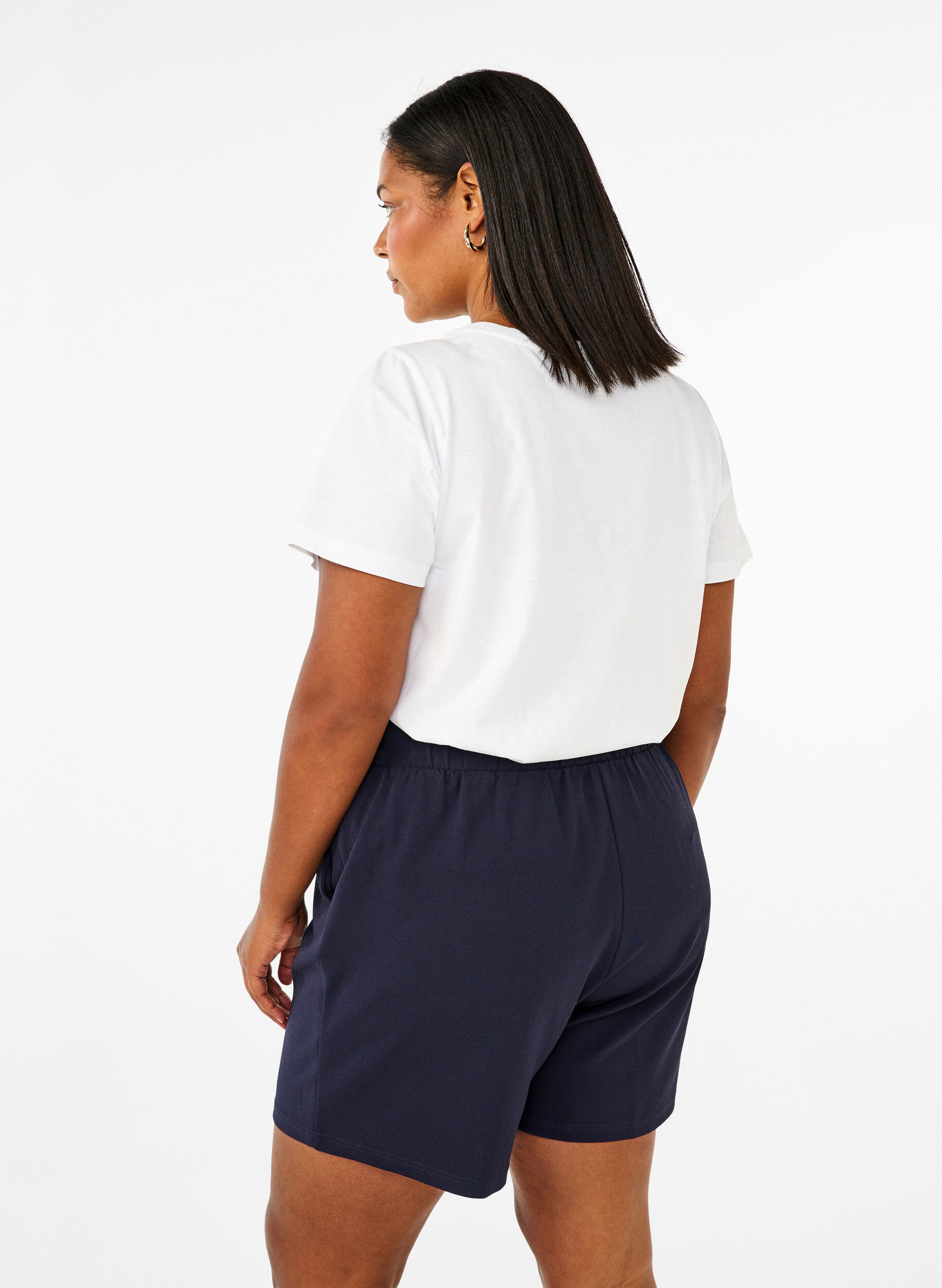 Zizzi Szorty z kieszeniami i luznym krojem, Niebieskie, Model image number 2