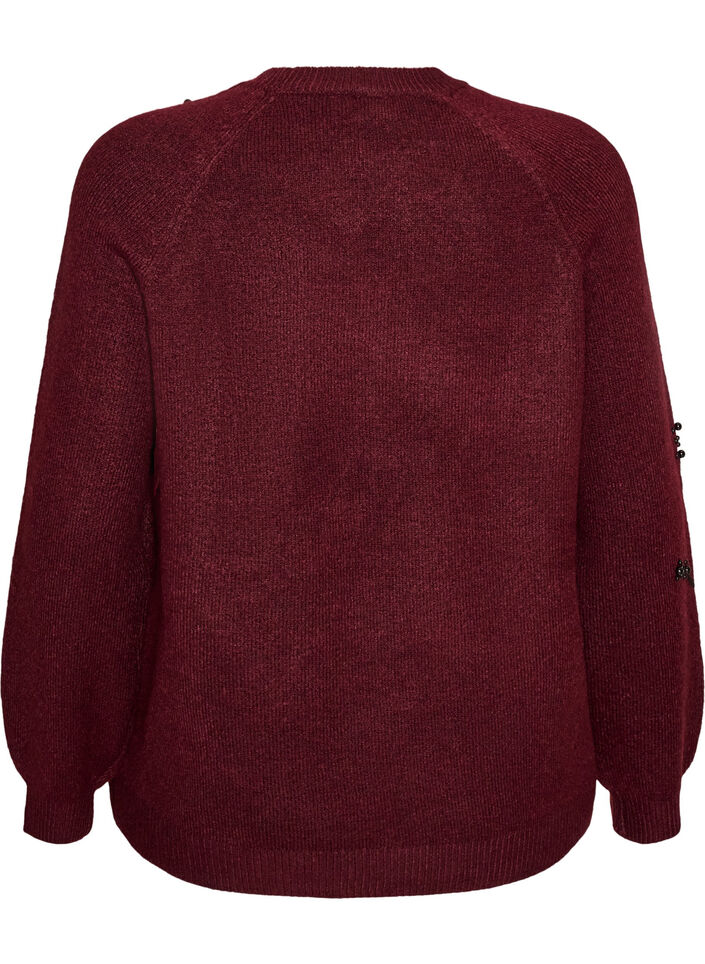 Sweter z haftem z perel, 2358, Packshot image number 1