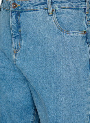 Przyciete jeansy Mille z wysokim stanem, Light blue denim, Packshot image number 2