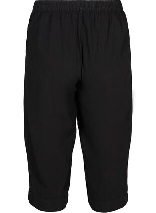 Luzne bawelniane spodnie culotte, Black, Packshot image number 1