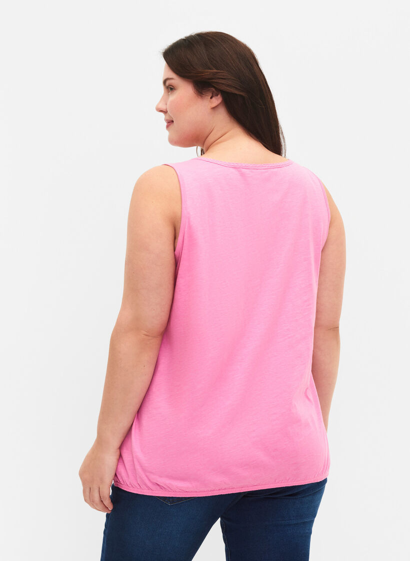 2-pack bawelniany top z koronkowym wykonczeniem, Rosebloom / Black, Model image number 1