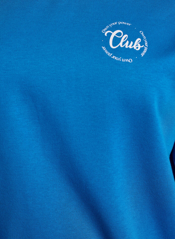Bluza z tekstowym nadrukiem, Niebieskie, Packshot image number 2