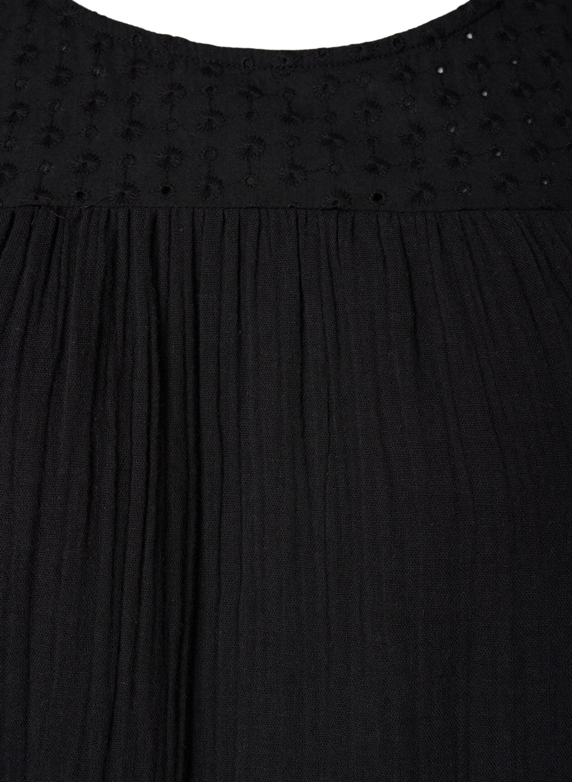 Zizzi Bawelniana sukienka midi bez rekaw&oacute;w, Black, Packshot image number 2