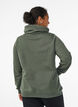 Bluza z wysokim kolnierzem i kieszeniami, Zielony, Model image number 2