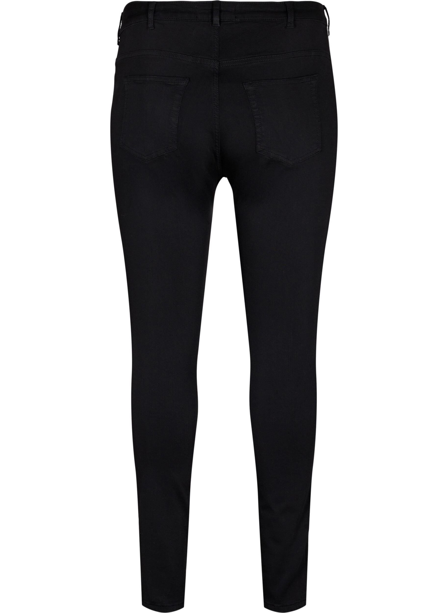 Zizzi Jeansy Stay Black Amy z&nbsp;wysokim stanem, Black, Packshot image number 1