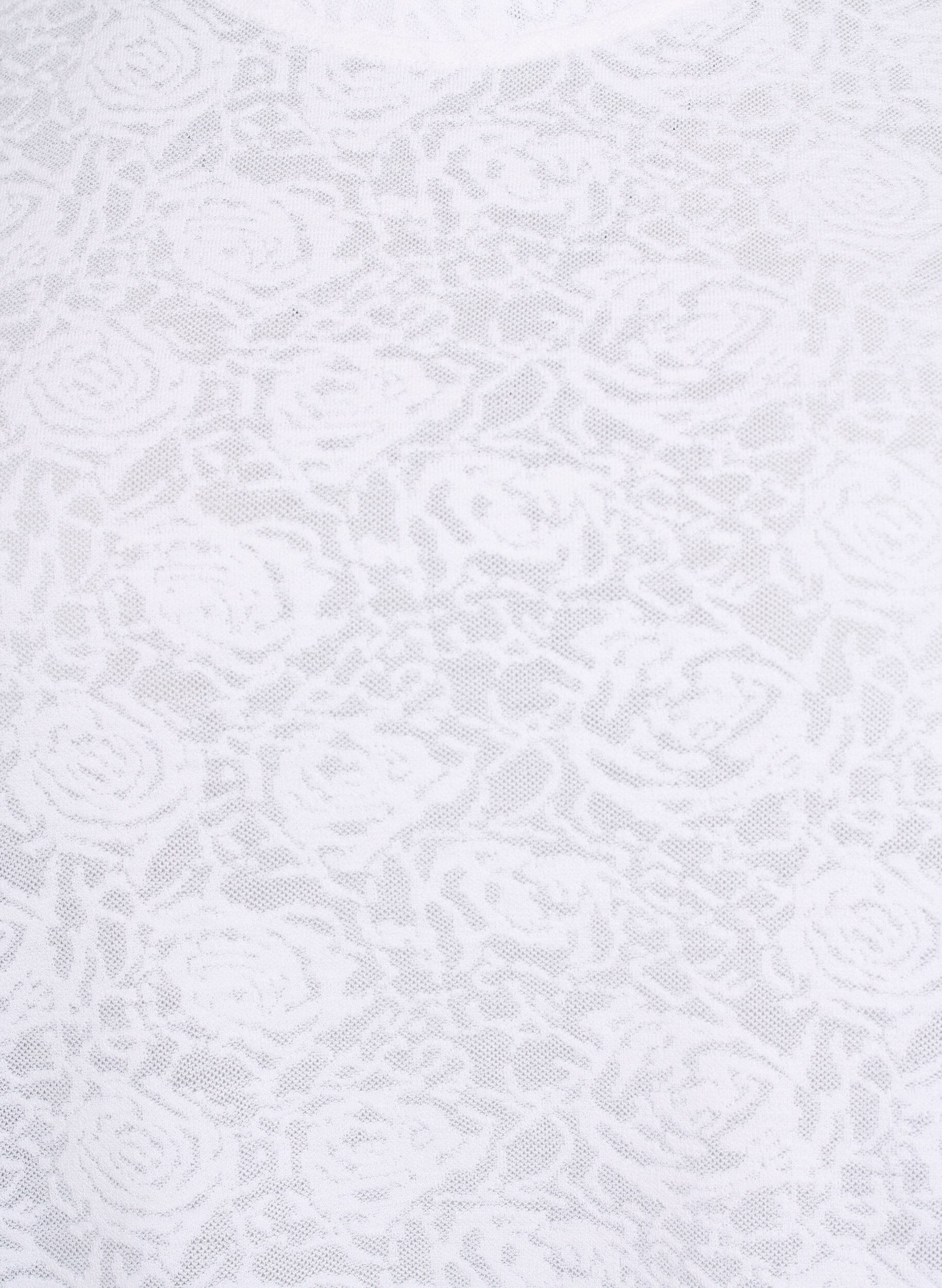 Zizzi Bluzka z&nbsp;kr&oacute;tkim rekawem i&nbsp;wzorem w&nbsp;r&oacute;ze, Biały, Packshot image number 2