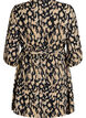 Kr&oacute;tkiej sukienki z rekawami 3/4 i wzorem, Czarne, Packshot image number 1
