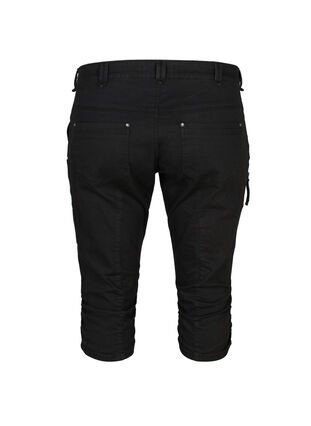 Waskie jeansy capri z kieszeniami, Black, Packshot image number 1