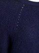 Prazkowany sweter z rekawami 3/4, Niebieskie, Packshot image number 3