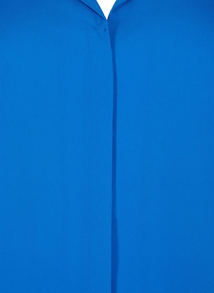 Jednokolorowa koszula z dekoltem w szpic, Princess Blue, Packshot image number 2