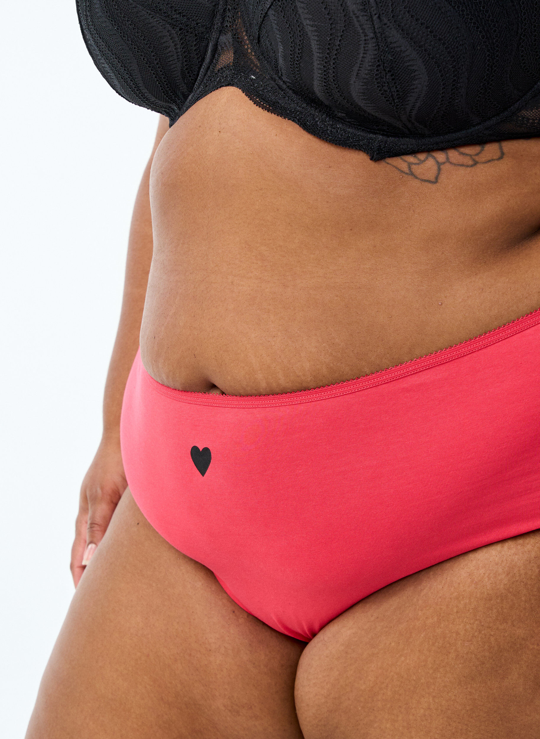 Zizzi Majtki z regularnym stanem 7-pack, Wielokolorowy, Model image number 2