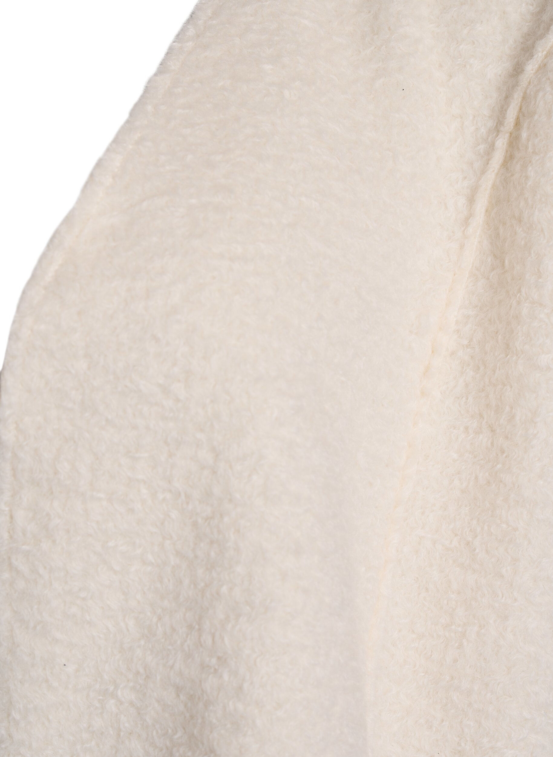 Zizzi Luzny kardigan z kieszeniami, Biały, Packshot image number 2