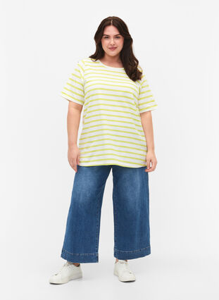 Bawelniana koszulka w paski, Wild Lime Stripes, Model image number 2