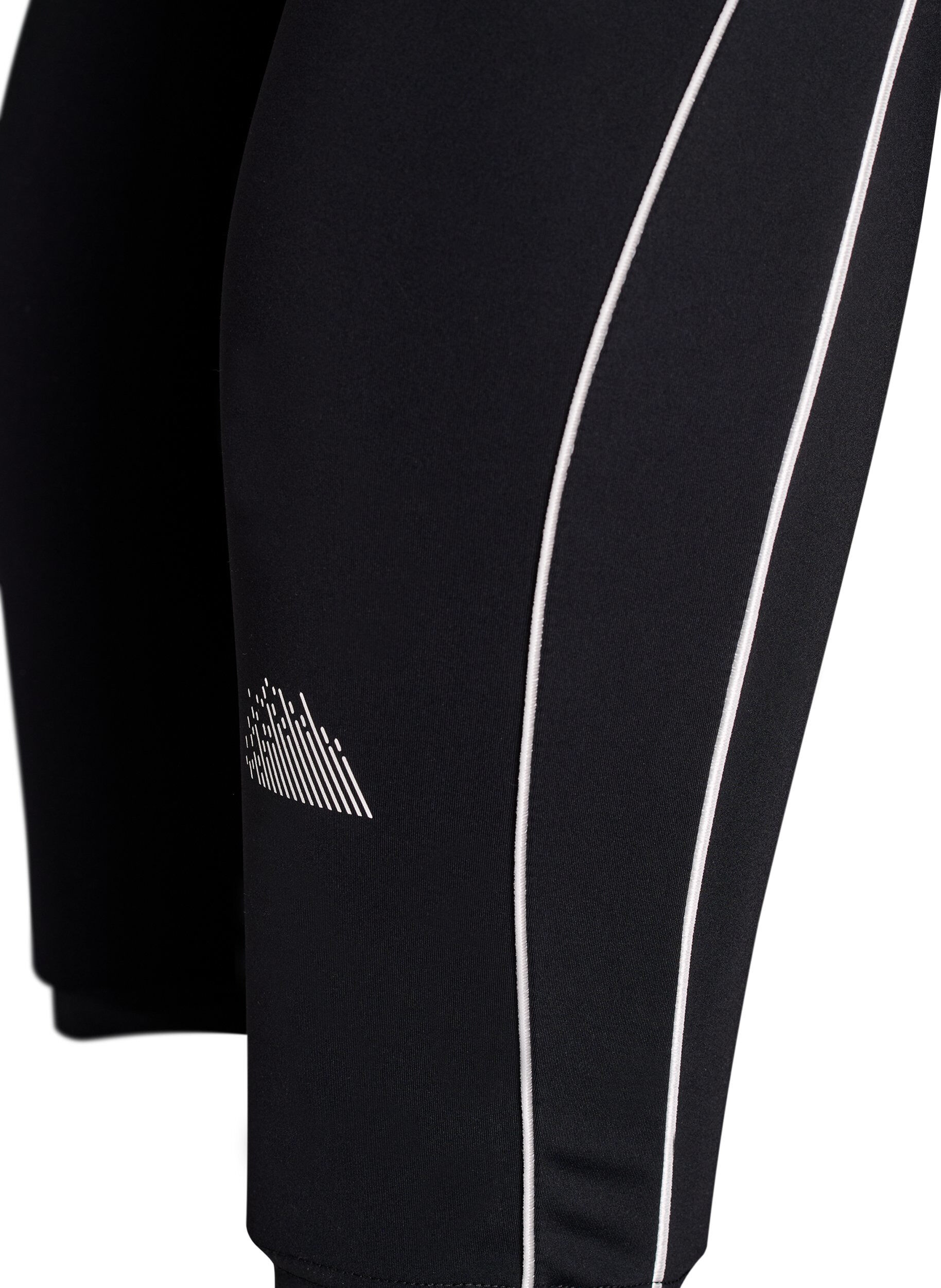 Zizzi Legginsy 7/8 z sportowymi lam&oacute;wkami, Czarne, Packshot image number 3