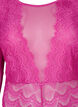 Bodystocking z koronka i siateczka, Fuchsia Red, Packshot image number 2