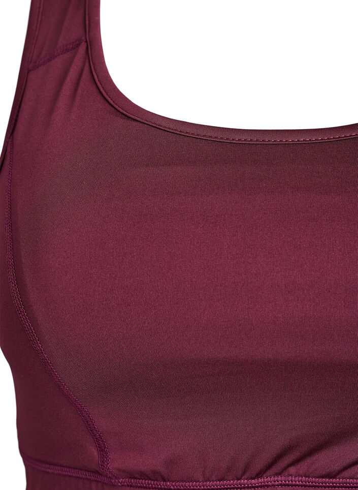 Biustonosz sportowy z tylem typu racerback, Czerwony, Packshot image number 2