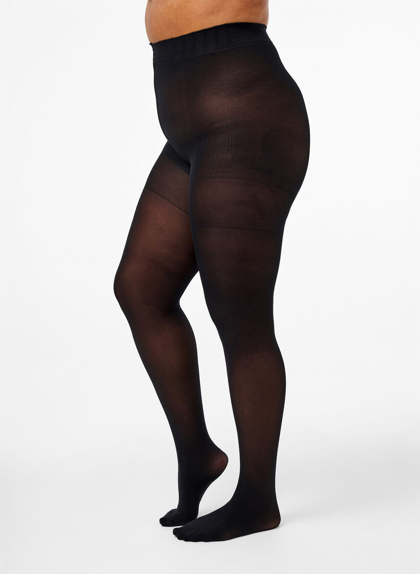 Modelujace sylwetke rajstopy 60 den z&nbsp;efektem push&nbsp;up, Czarne, Model image number 0