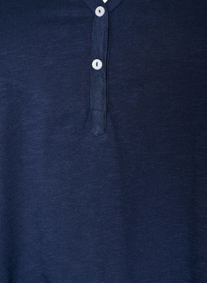 T-shirt z guzikami, Niebieskie, Packshot image number 2