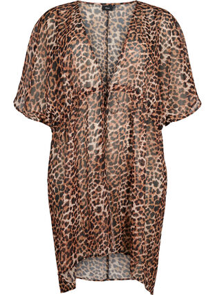Plazowe kimono z nadrukiem, Leopard, Packshot image number 0