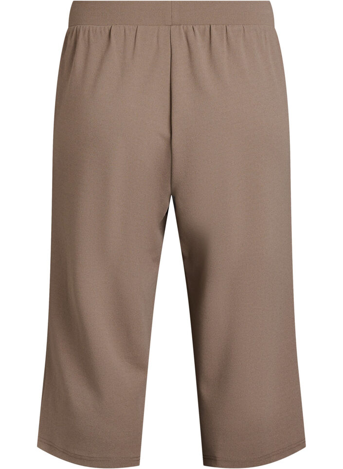 FLASH - Spodnie 3/4 o luznym kroju z wysokim stanem, Brązowy, Packshot image number 1