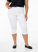 Amy capri jeans z wysokim stanem i bardzo dopasowanym krojem, Biały, Model image number 2