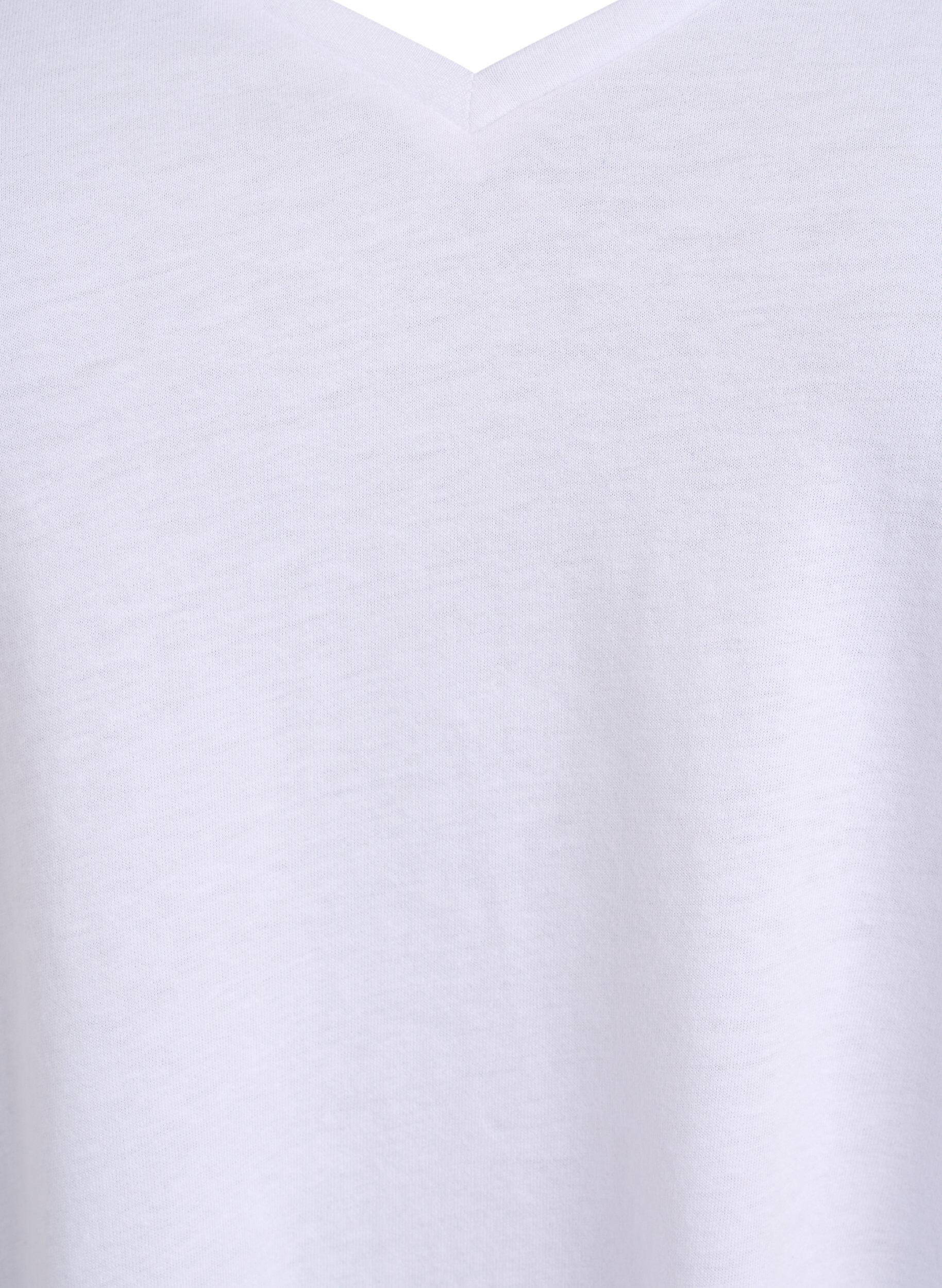 Zizzi 2-pack koszulki z dekoltem w szpic, Czarne, Packshot image number 3