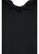 Night top with lace details, Black, Packshot image number 2