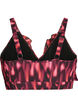 G&oacute;ra bikini z nadrukiem i falbankami, R&oacute;żowy, Packshot image number 1