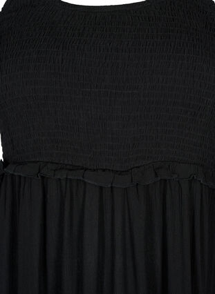 Wiskozowa sukienka midi z marszczeniem, Black, Packshot image number 2