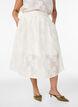 Sp&oacute;dniczka midi z kwiatowym wzorem zakardowym, Biały, Model image number 2
