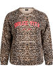 Bluza z nadrukiem w stylu leopard oraz z nadrukiem z haslem, Brązowy, Packshot image number 0