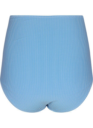 Pasiasty dól bikini z bardzo wysokim stanem, BlueWhite Stripe AOP, Packshot image number 1