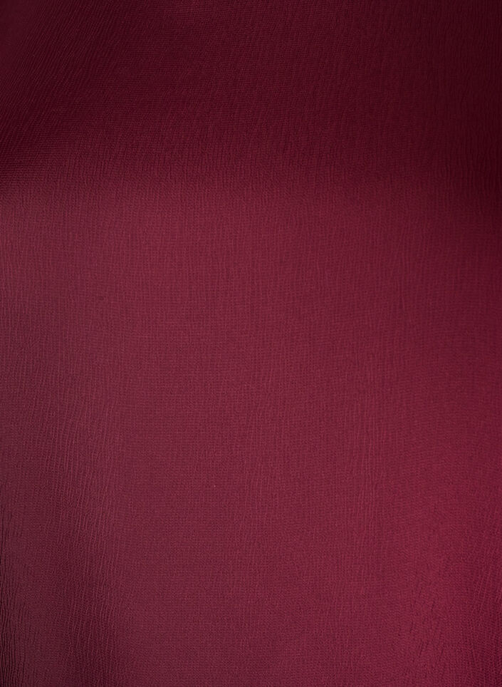 Bluzka satynowa z rekawami do lokcia, Czerwony, Packshot image number 2