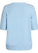 Knitted blouse with short sleeves, Light Blue, Packshot image number 1