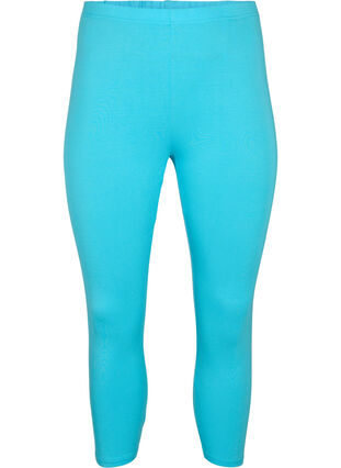 3/4-length wiskozowe legginsy w stylu basic, Blue Atoll, Packshot image number 0