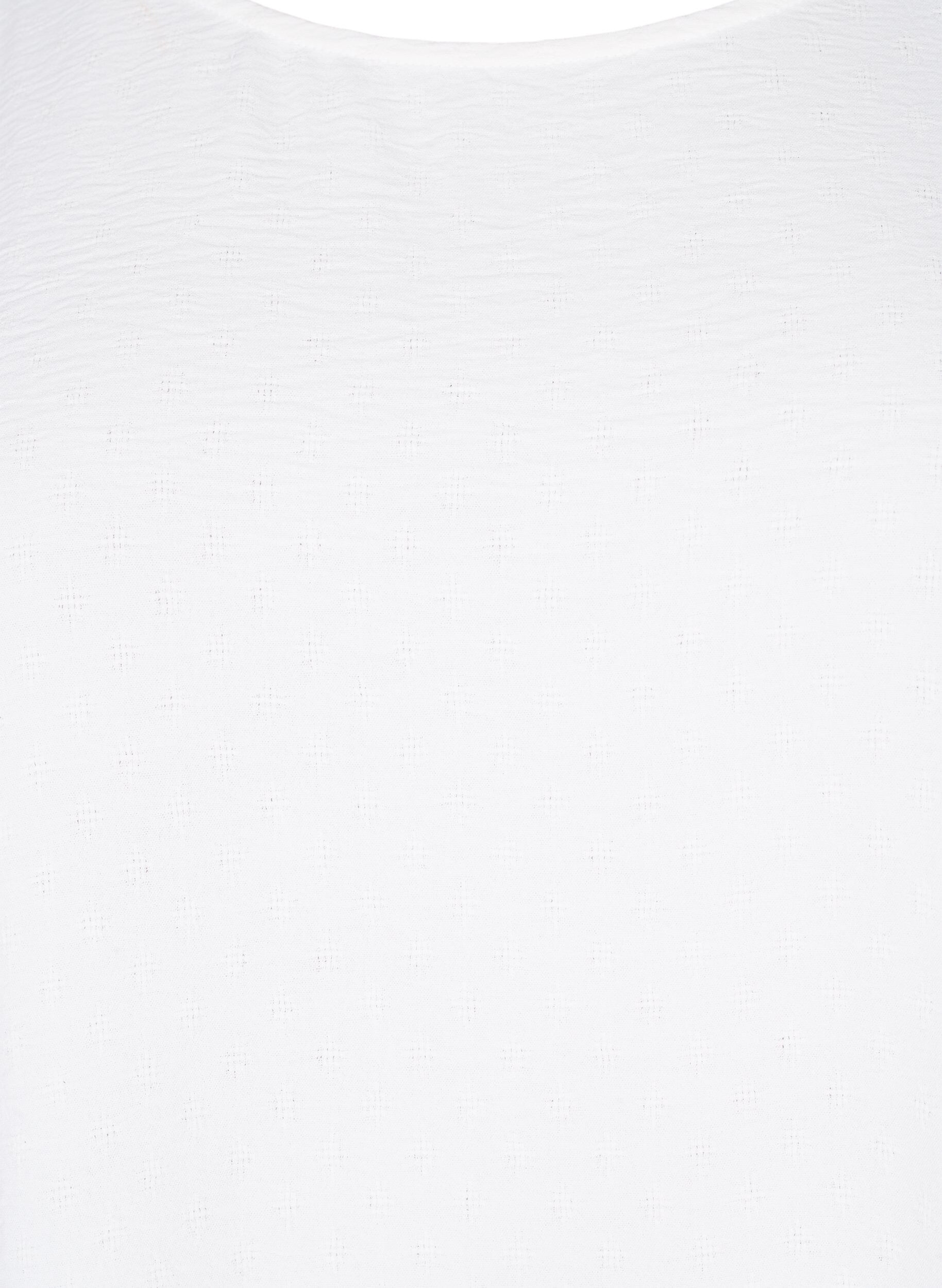 Zizzi Bluzka z dlugim rekawem i faktura, Bright White, Packshot image number 2